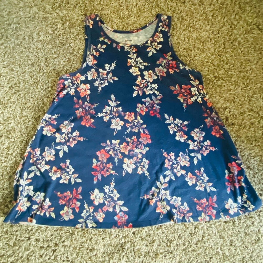 FINAL SALE: Sonoma floral tank top